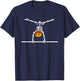 Skeleton Gymnastics Halloween Pumpkin Horizontal Bar T-Shirt - T-Shirt | Navy