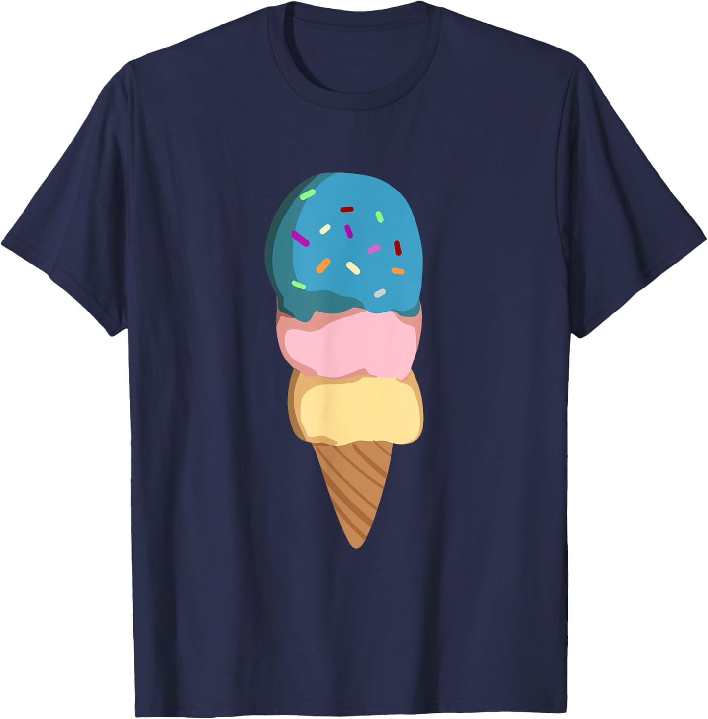 Ice Cream Gift Girls & Women - Ice Cream Cone T-Shirt - T-Shirt | Navy