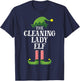 Cleaning Lady Elf Matching Family Group Christmas Party PJ T-Shirt - T-Shirt | Navy