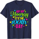 Hip Hooray It's 100th Day Of School Smarter Teacher Class Men Women Girls Kids T-Shirt - T-Shirt | Navy