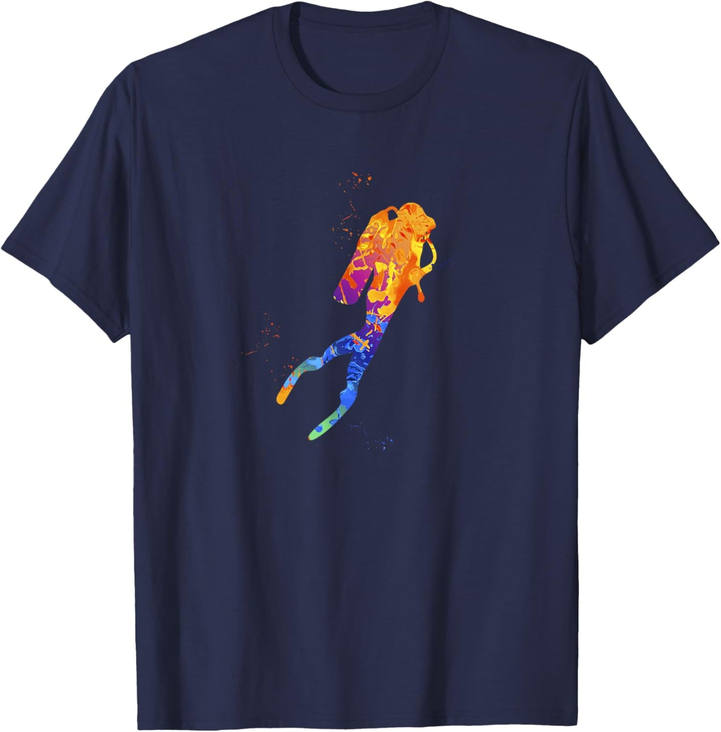 Scuba Diver Graphic - Ocean Scuba Diving Cloths T-Shirt - T-Shirt | Navy