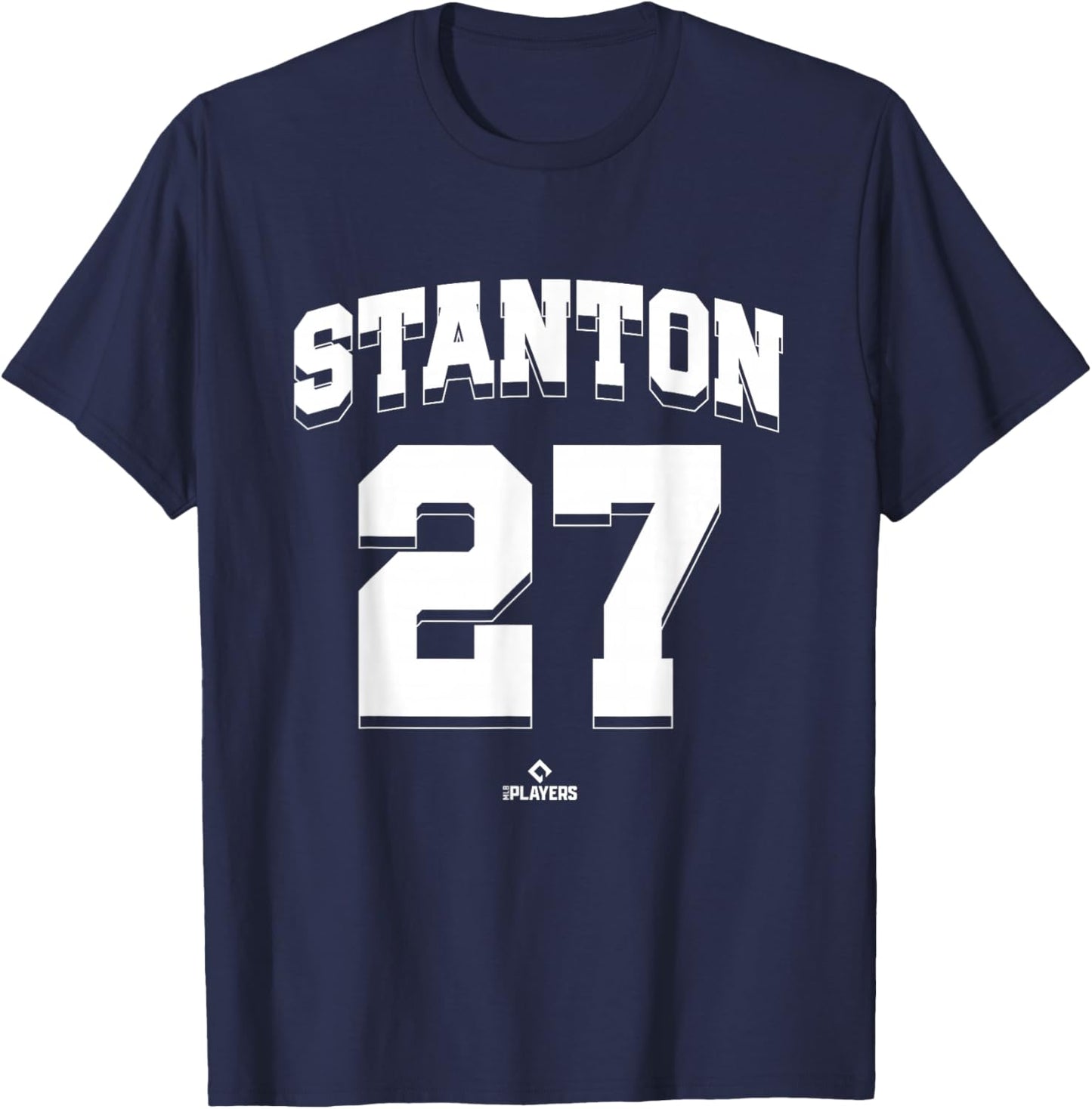 Giancarlo Stanton 27 New York MLBPA T-Shirt - T-Shirt | Navy