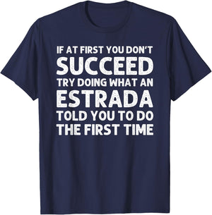 ESTRADA Funny Surname Family Tree Birthday Reunion Idea T-Shirt - T-Shirt | Navy