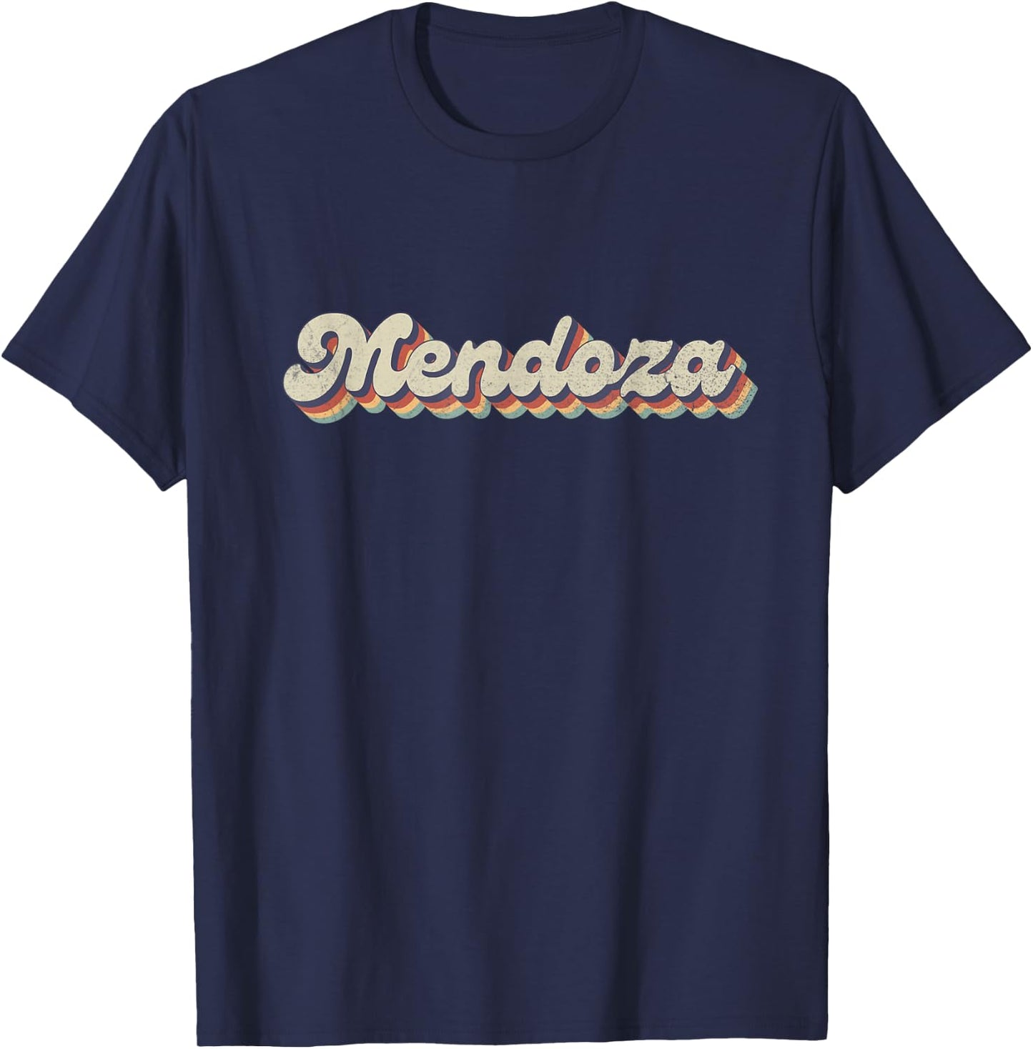 70's 80's Retro City - Vintage Mendoza T-Shirt - T-Shirt | Navy