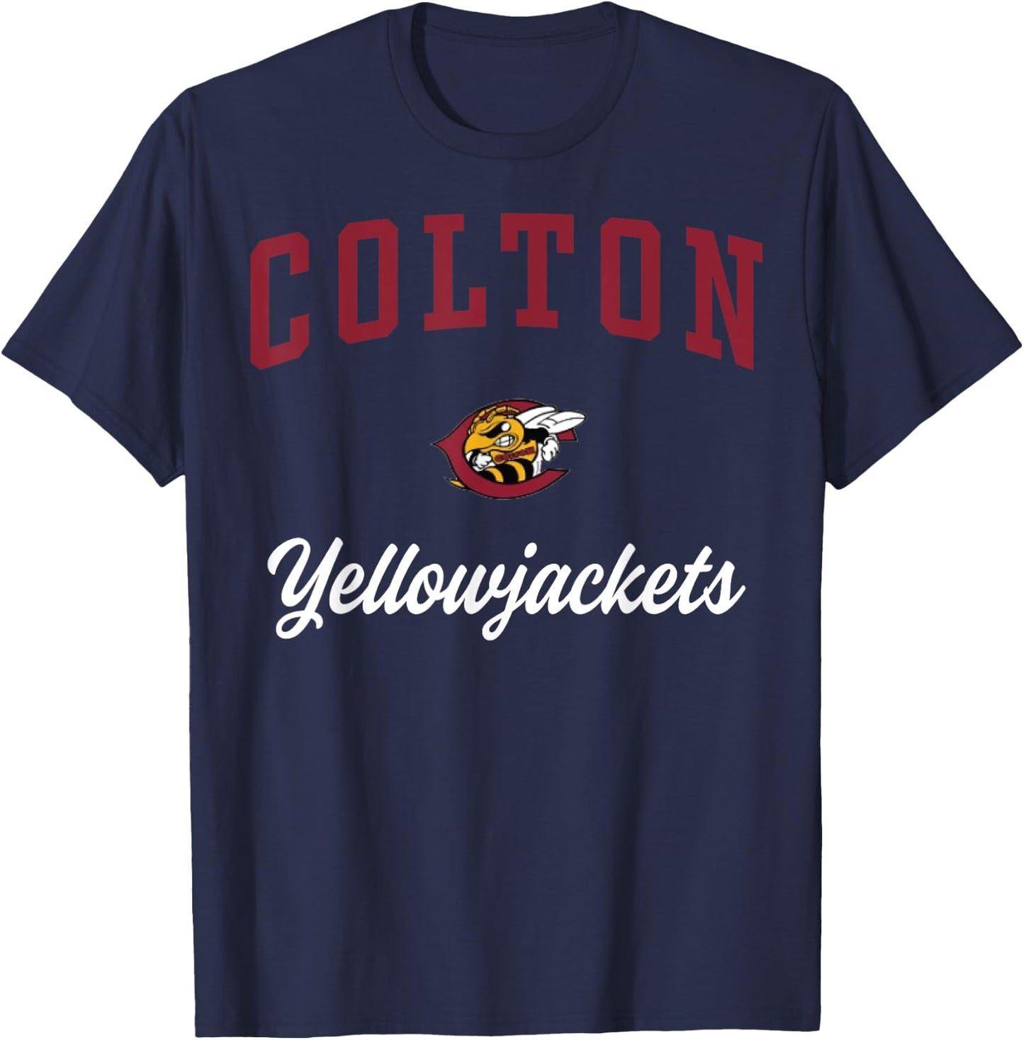 Colton High School Yellowjackets C3 T-Shirt - T-Shirt | Navy