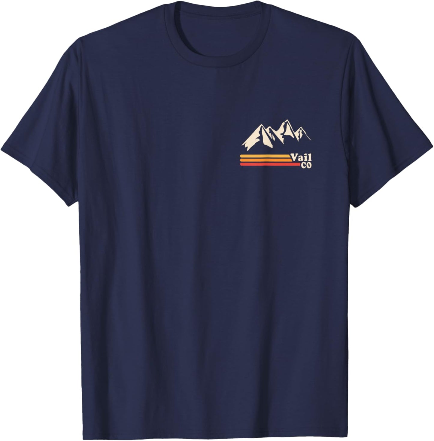 Vail By Design Company Retro Vail Colorado Mountains Ski , Women, Kids, Girls - Black, Small T-Shirt - T-Shirt | Navy
