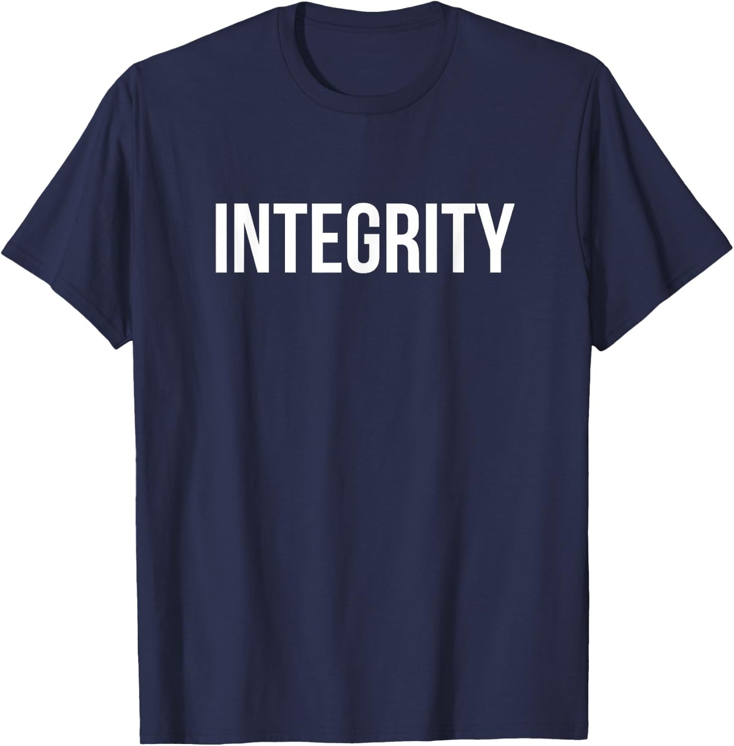 Integrity -Adults Black Classic Fit T-Shirt - T-Shirt | Navy