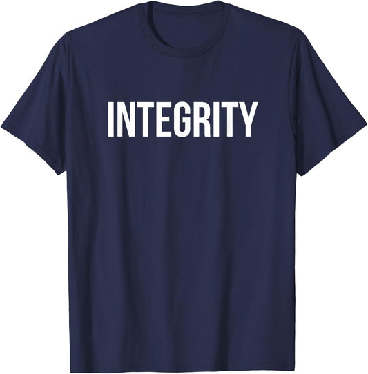 Integrity -Adults Black Classic Fit T-Shirt - T-Shirt | Navy