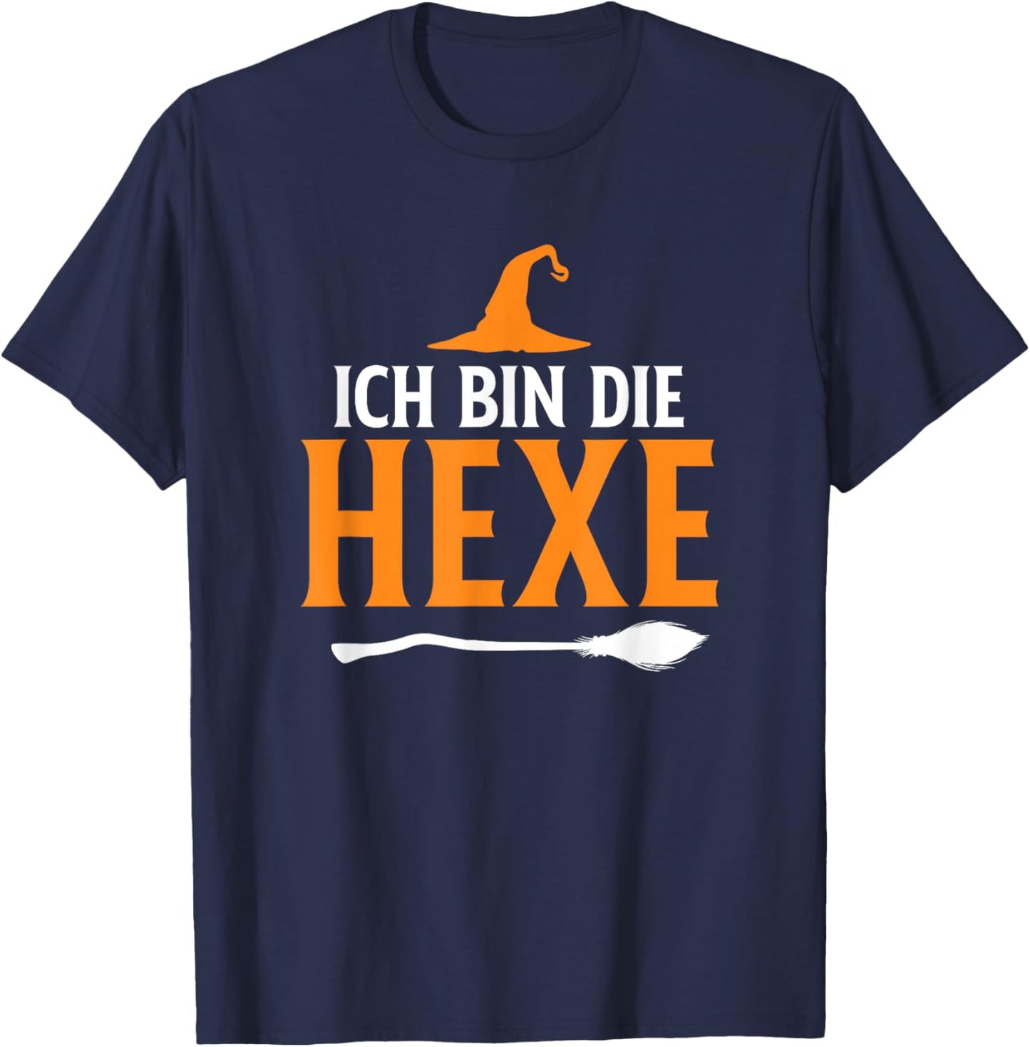Halloween with German Text Ich Bin Die Hexe T-Shirt - T-Shirt | Navy
