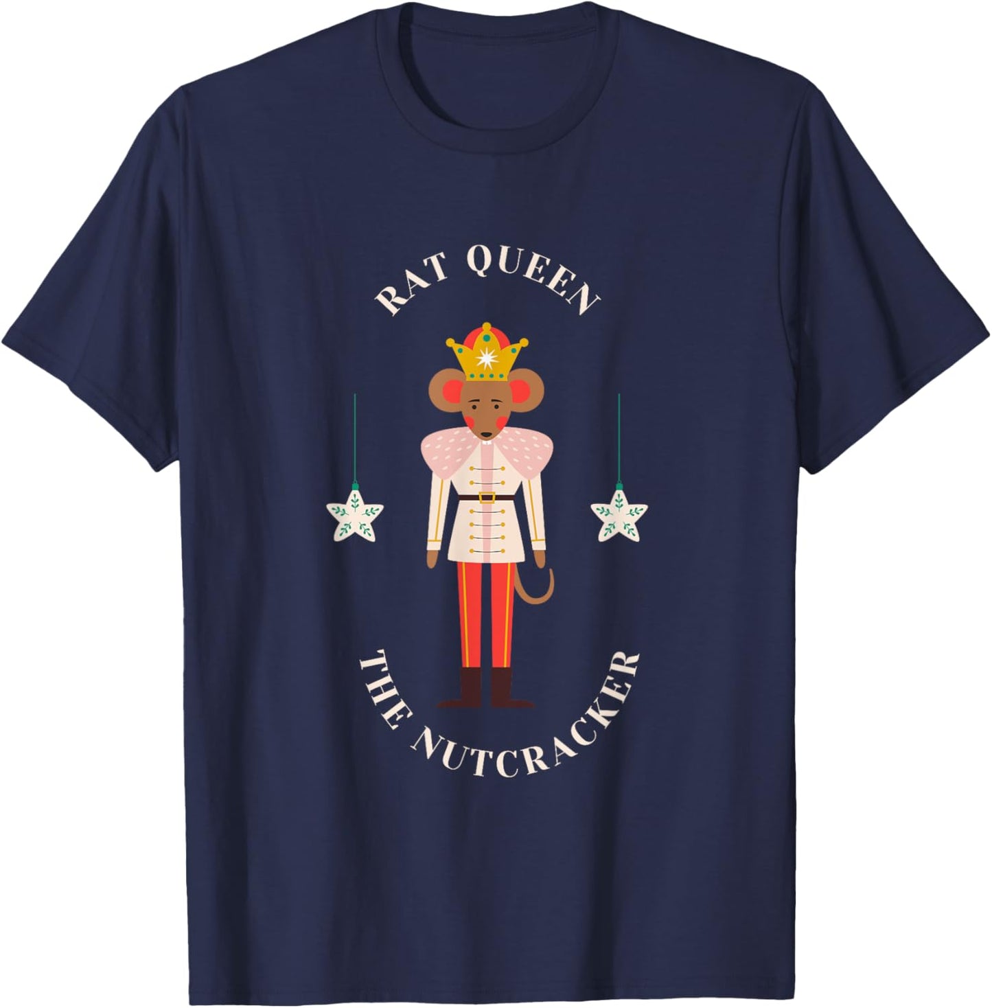 RAT QUEEN THE NUTCRACKER Christmas Ballet Mouse Graphic T-Shirt - T-Shirt | Navy