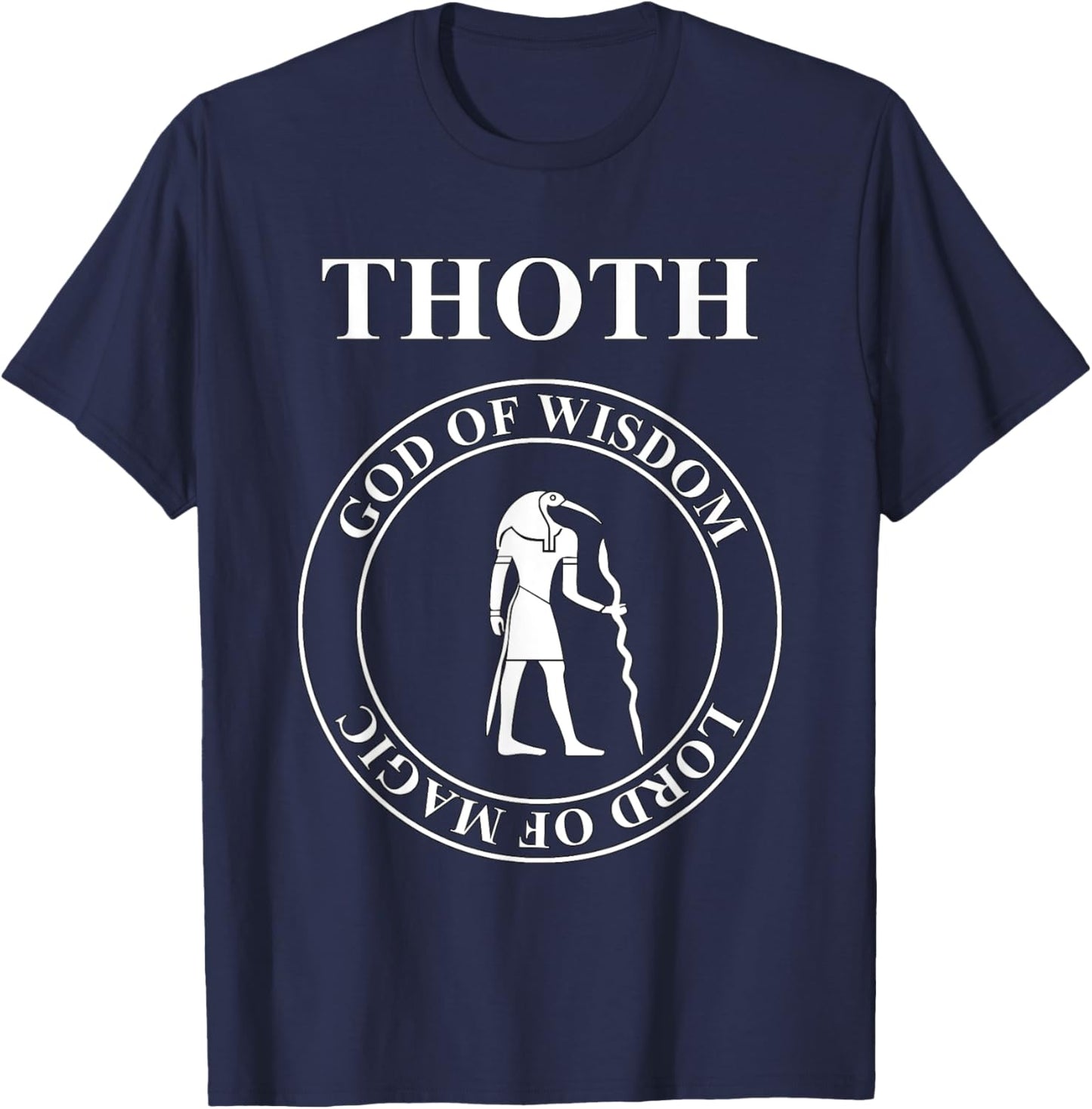 Thoth Egyptian God of Wisdom and Magic T-Shirt - T-Shirt | Navy