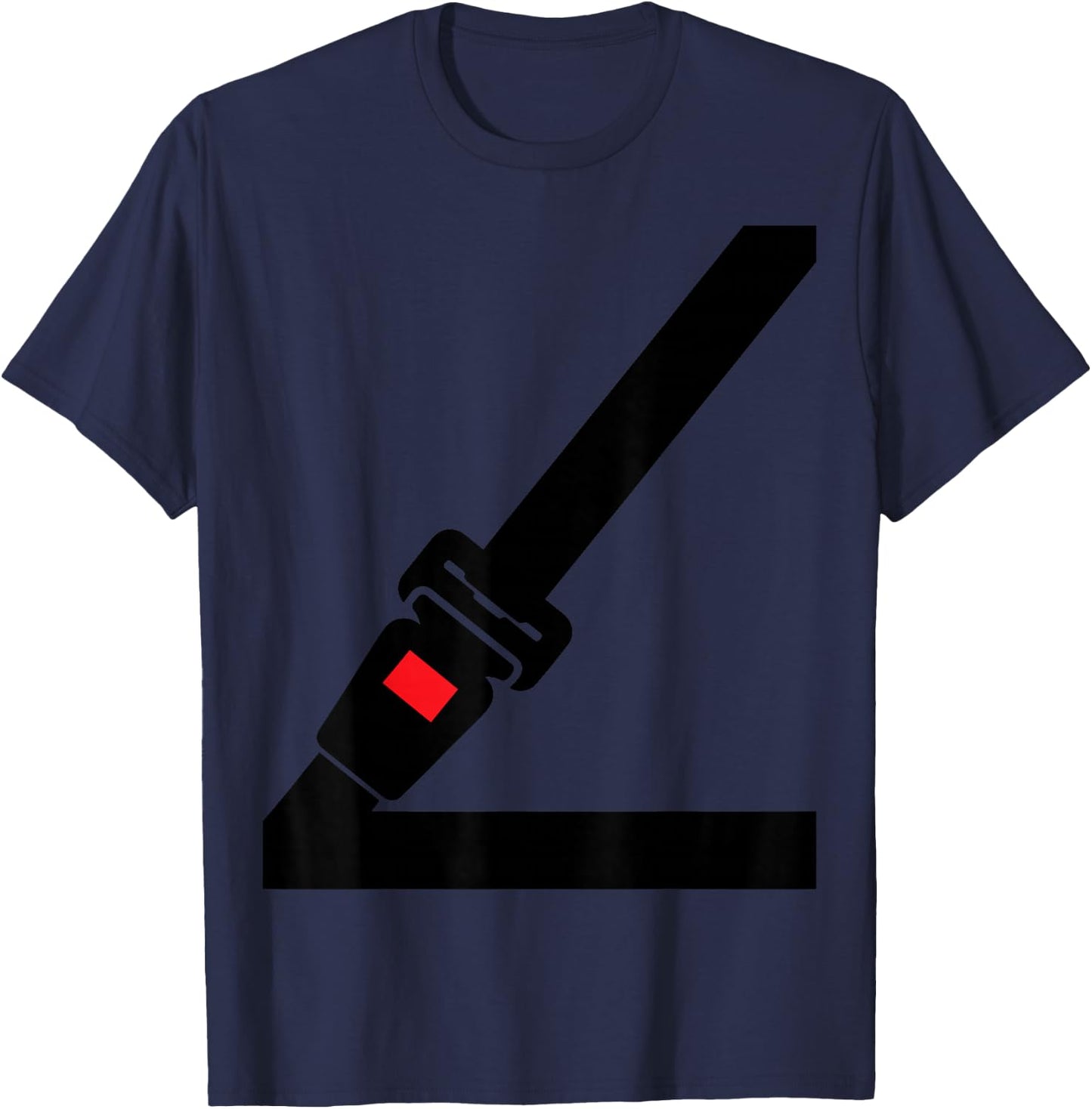 Seat Belt Women Children Funny Fake Seat Belt T-Shirt - T-Shirt | Navy