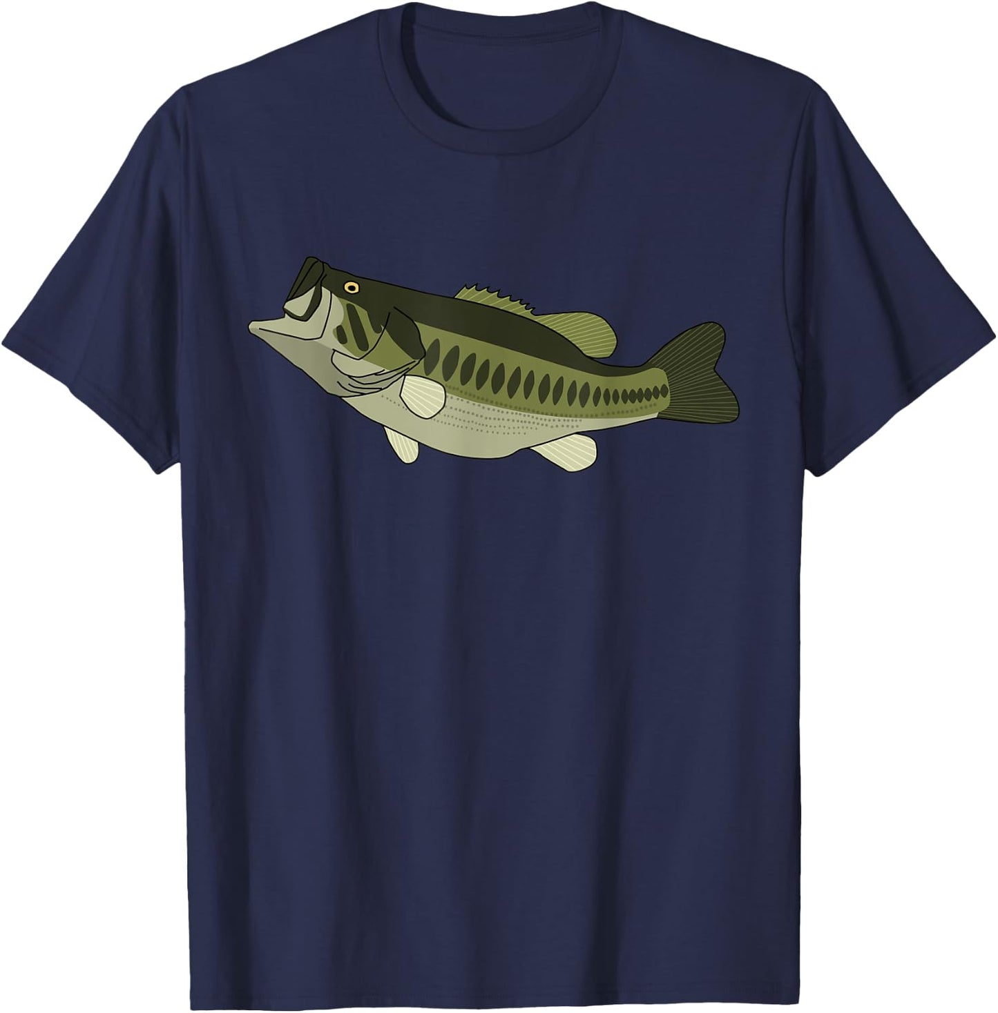 Largemouth Bass Fishing Trophy Bass Graphic T-Shirt - T-Shirt | Navy