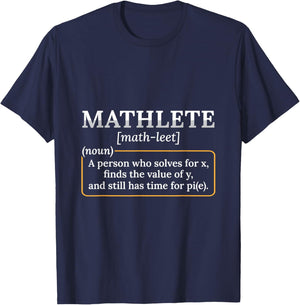 Mathlete Definition Nerd Geek math teacher Men Women T-Shirt - T-Shirt | Navy