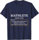 Mathlete Definition Nerd Geek math teacher Men Women T-Shirt - T-Shirt | Navy