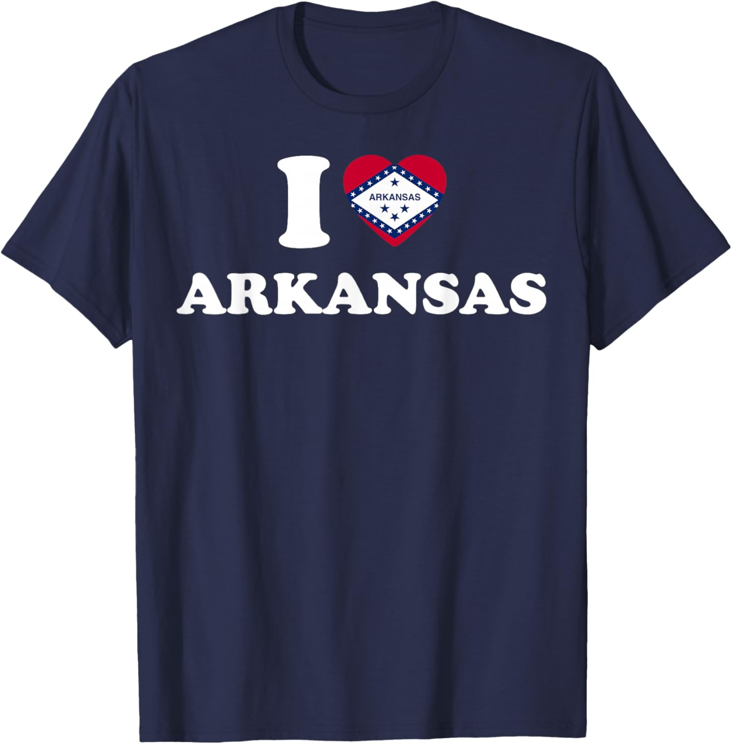 I Love Arkansas Shirt I Heart Arkansas Flag T-Shirt - T-Shirt | Navy