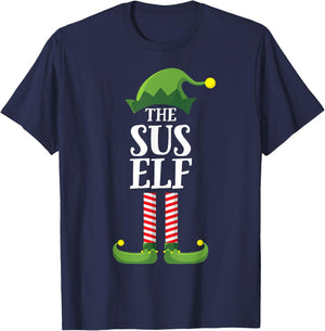 Sus Elf Matching Family Group Funny Christmas T-Shirt - T-Shirt | Navy
