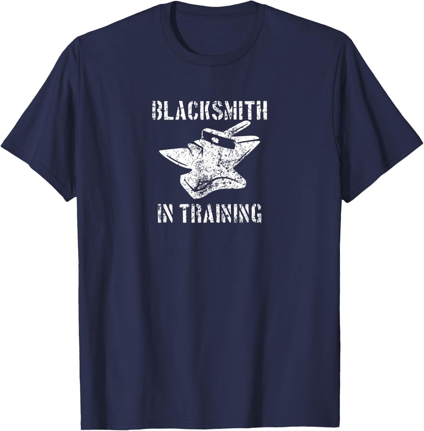 Vintage Distressed Blacksmithing Blacksmith in Training T-Shirt - T-Shirt | Navy