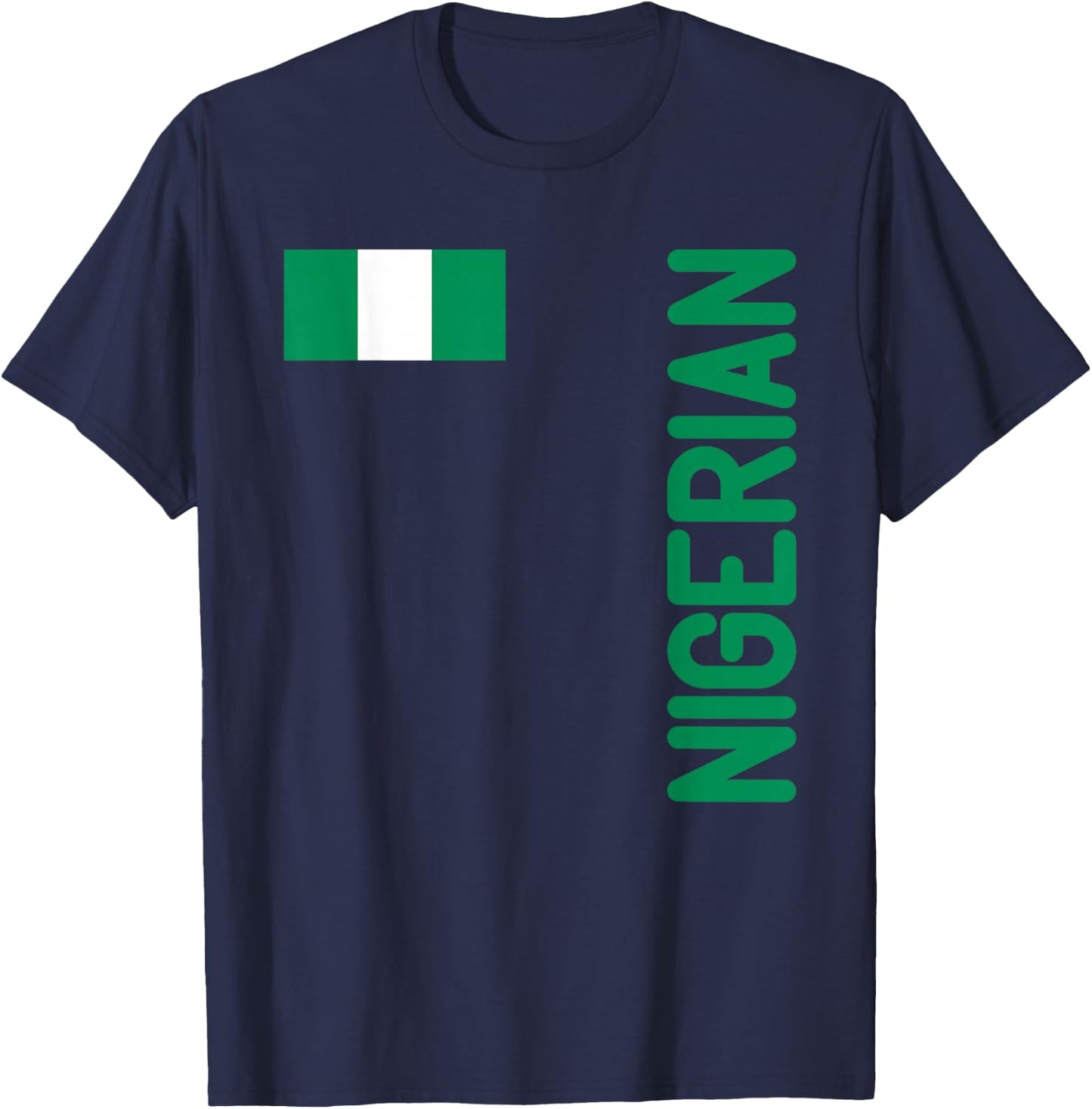 Nigerian Flag And Nigeria Roots T-Shirt - T-Shirt | Navy