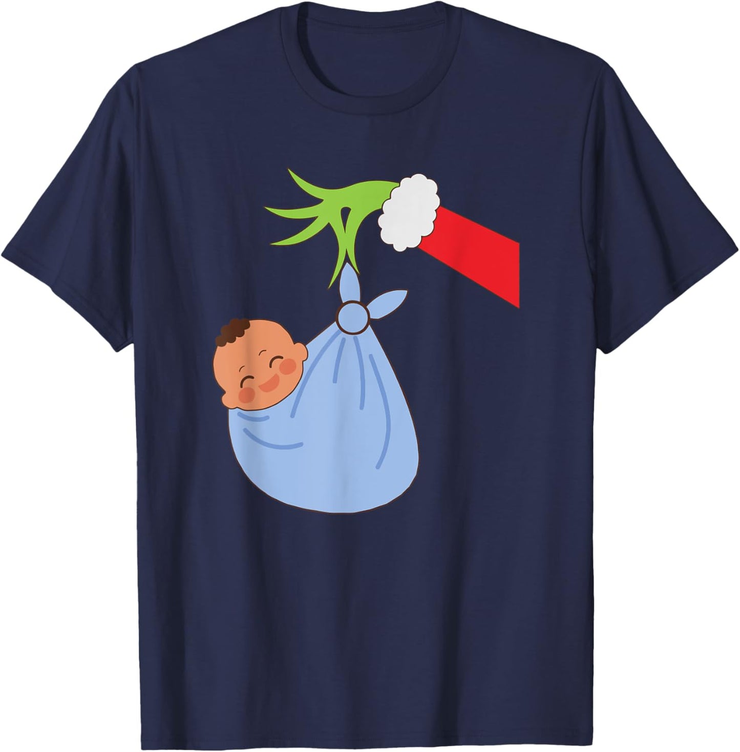 NICU Labor Delivery Nurse Santa Christmas Xmas Pajamas Funny T-Shirt - T-Shirt | Navy