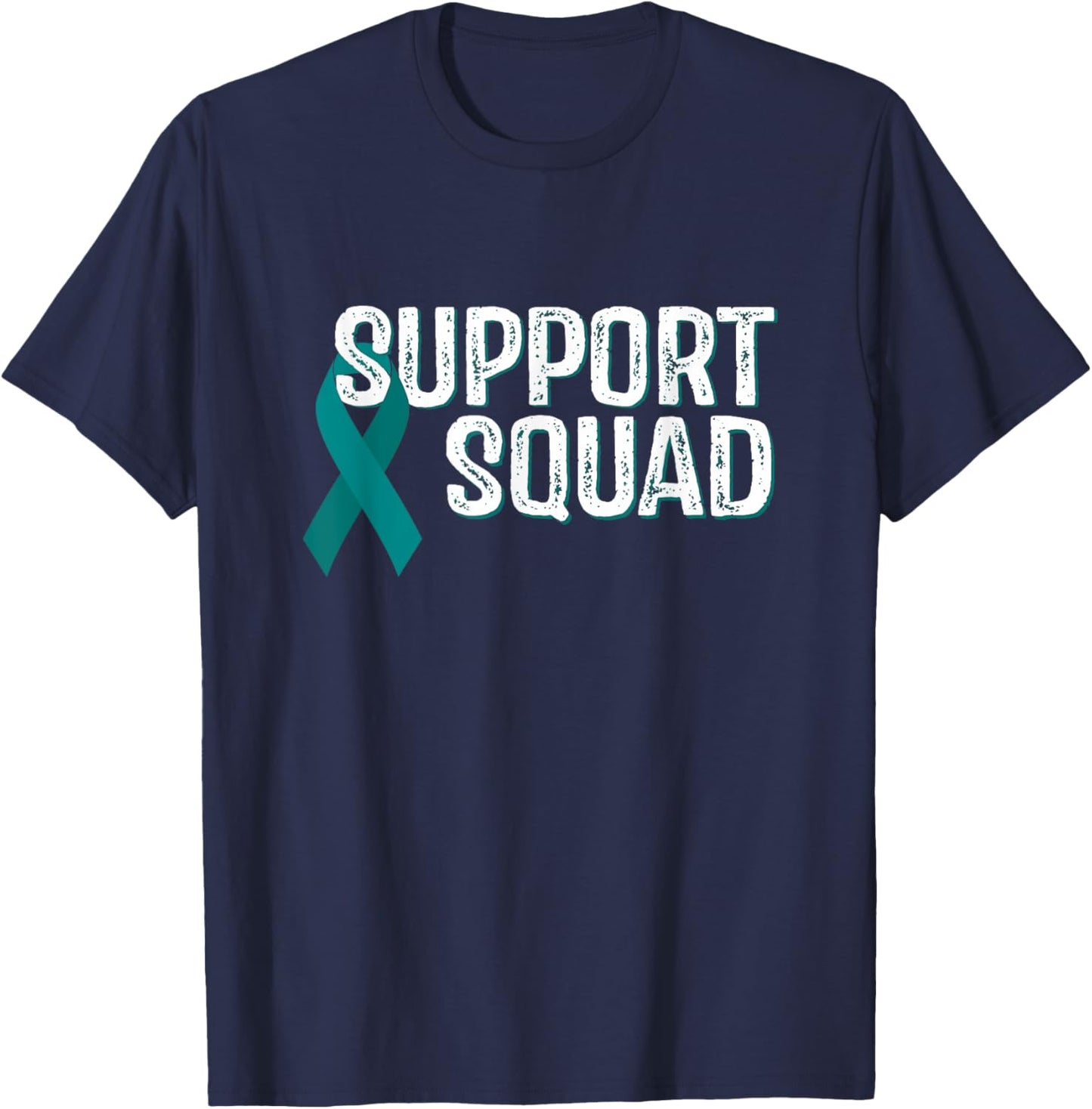 Ovarian Cancer Awareness Support Squad T-Shirt - T-Shirt | Navy