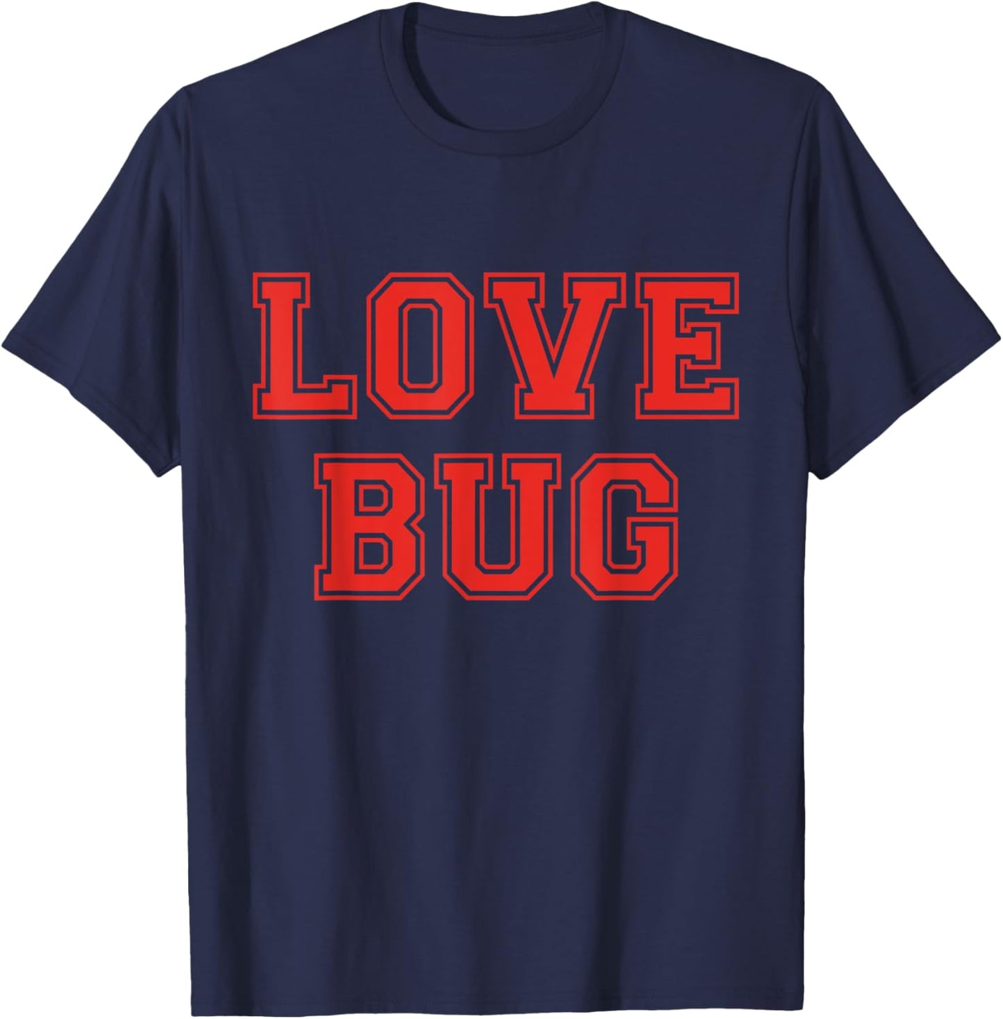Love Bug V-Day Retro Style Love Bug Valentines Day T-Shirt - T-Shirt | Navy