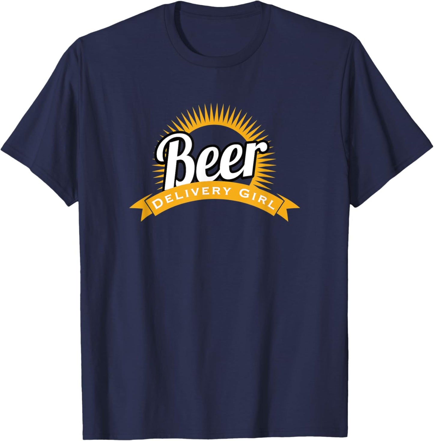Beer Delivery Girl Funny Beer Drinking Party T-Shirt - T-Shirt | Navy