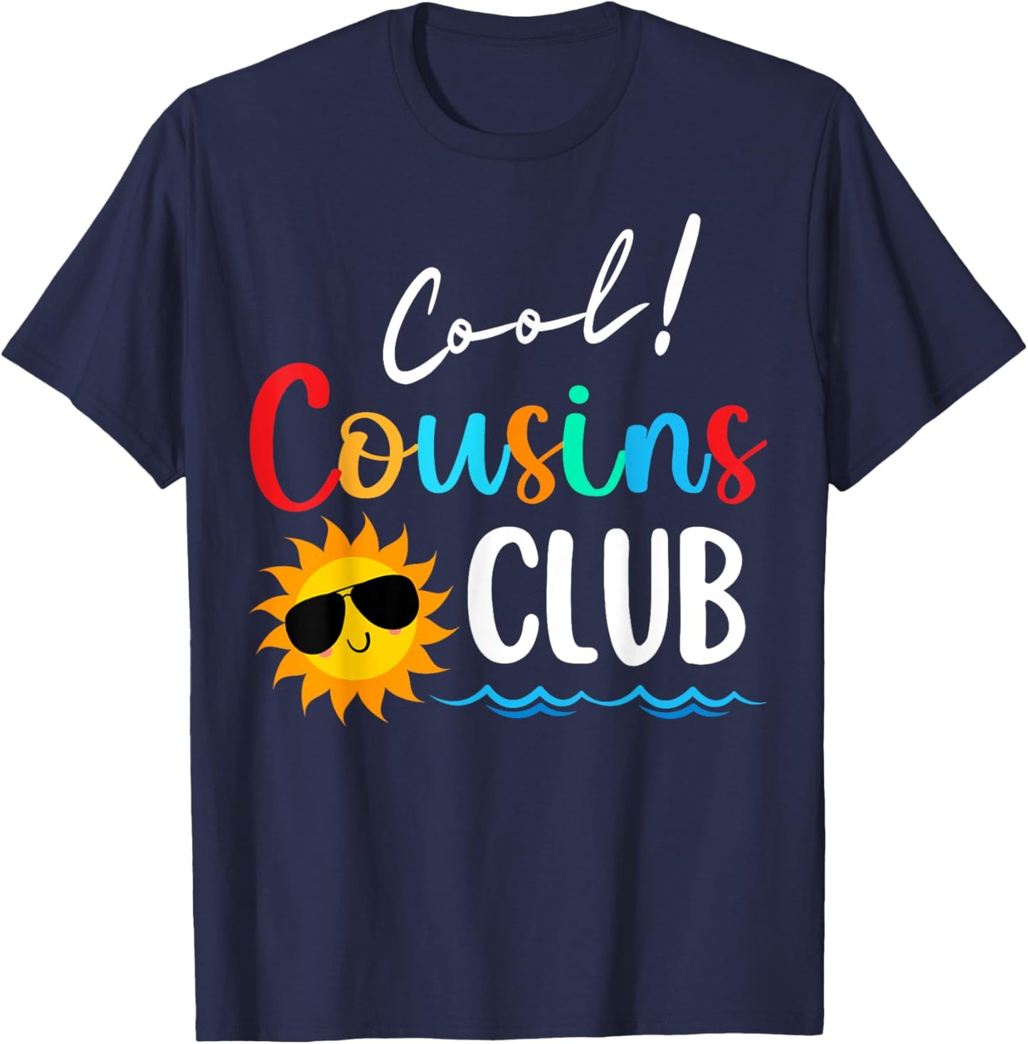 2025 Cool Cousins Club Summer Vacation Beach Kids Matching T-Shirt - T-Shirt | Navy