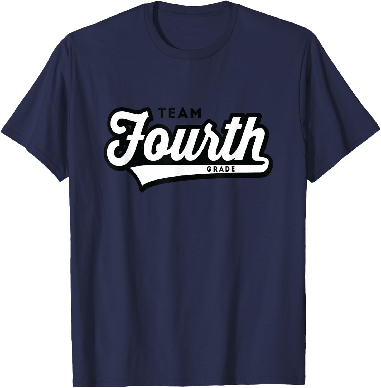 4th Grade TEAM School Teacher Fourth Baseball-Style T-Shirt - T-Shirt | Navy