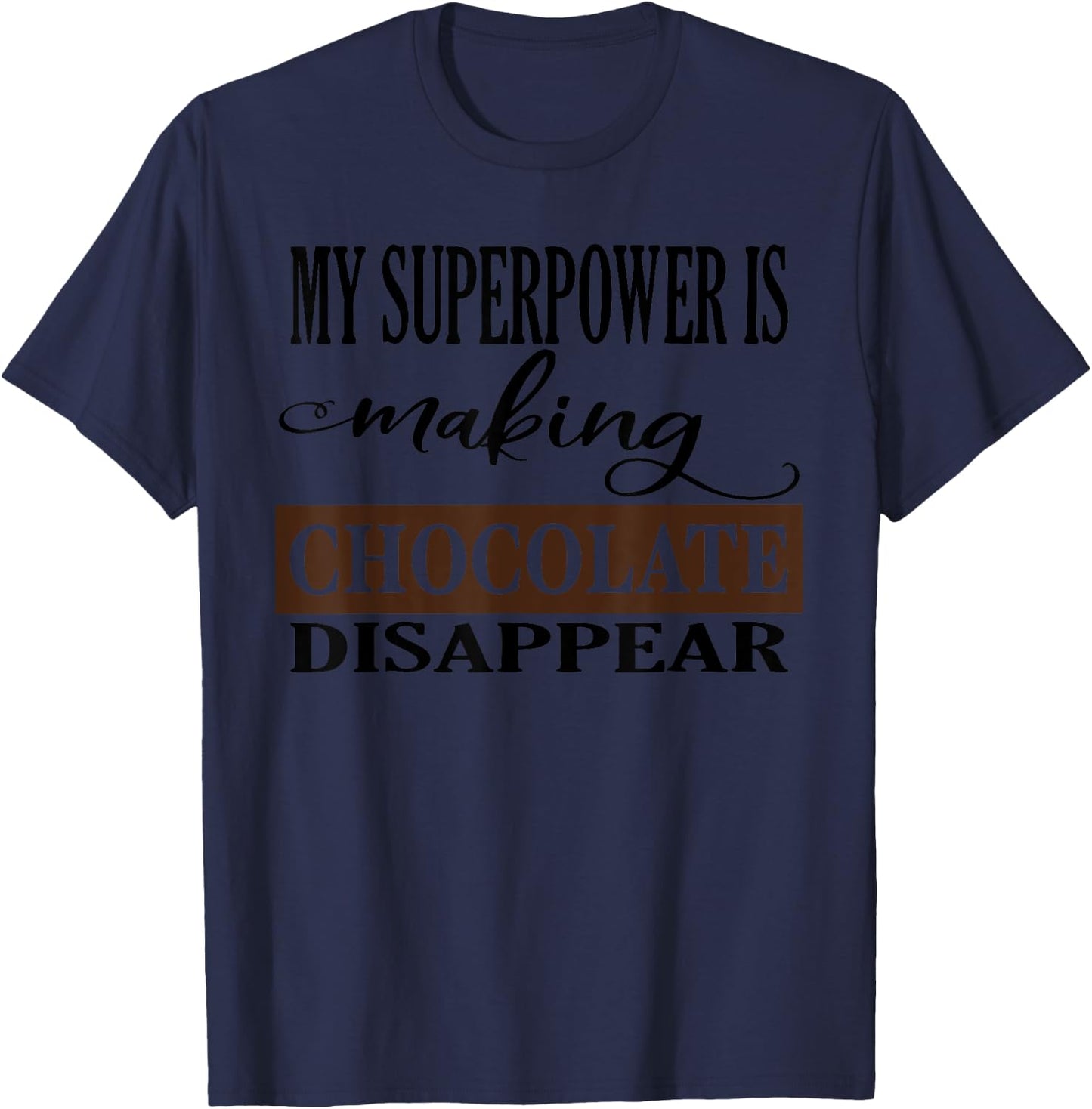 Chocolate Lover Candy Bar Baker Junk Food Diet Cook Ladies T-Shirt - T-Shirt | Navy