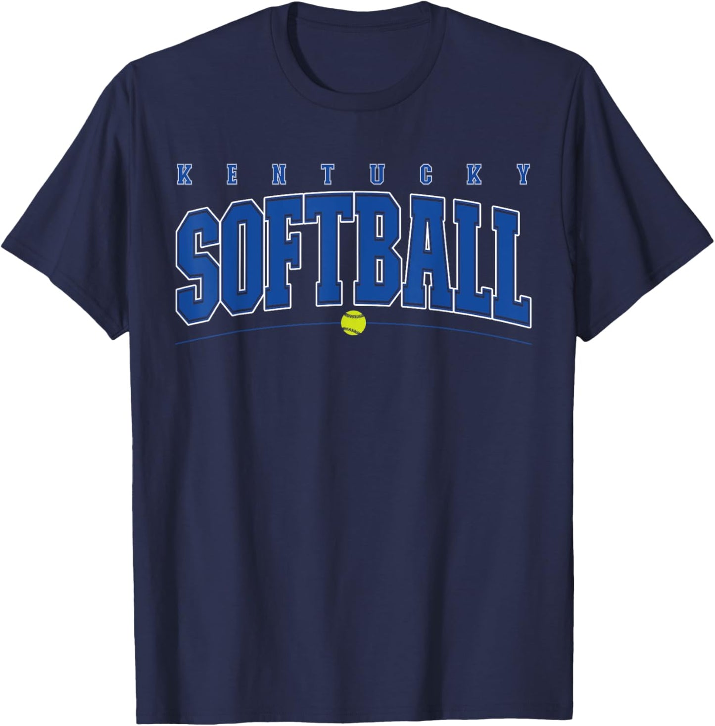 Kentucky Softball Vintage Kids Team Retro Softball Fan T-Shirt - T-Shirt | Navy
