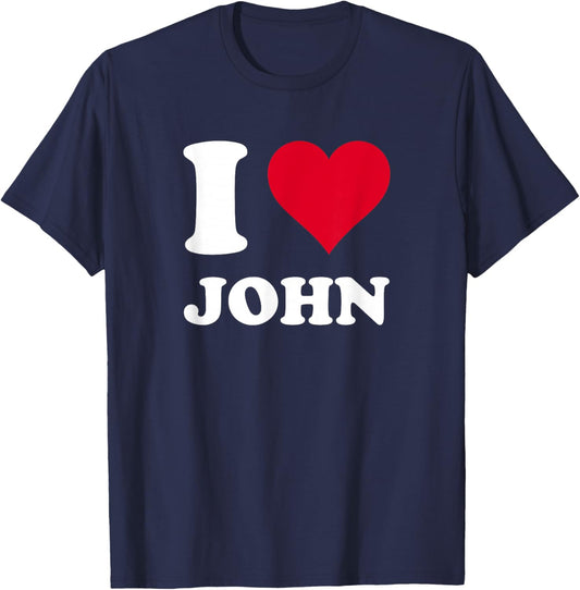 I Love John T-Shirt - T-Shirt | Navy