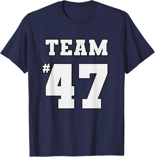 TEAM 47 TRUMP 45 We Won 2024 47th President Daddy's Home Red T-Shirt - T-Shirt | Navy