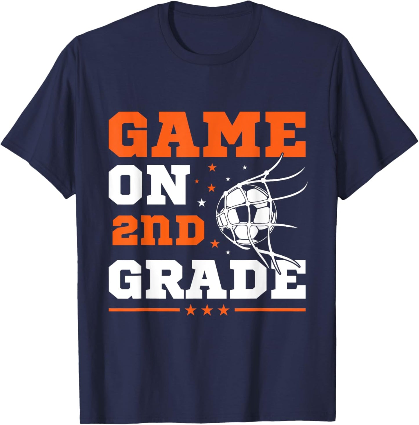 Soccer Game On 2nd Grade Back To School Cute Sports Boys T-Shirt - T-Shirt | Navy