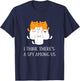 I Think There's A Spy Among Us Funny Cats And Dog Design T-Shirt - T-Shirt | Navy