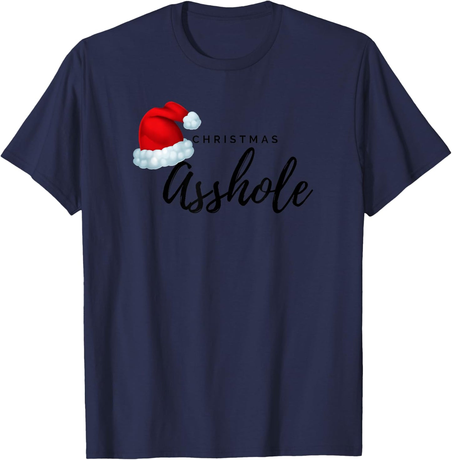 Adult Christmas Asshole T-Shirt - T-Shirt | Navy