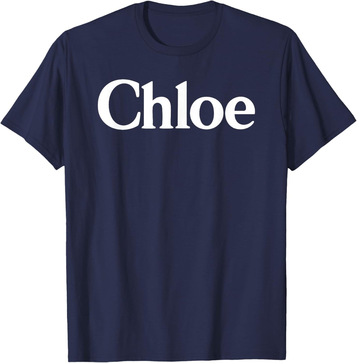 Chloe Name Women Cute Girl Elegant Female Love Handwriting T-Shirt - T-Shirt | Navy
