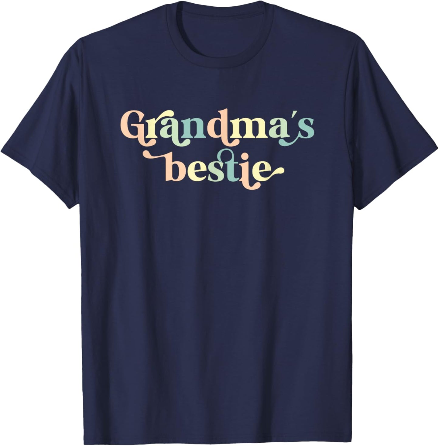 Grandma's Bestie From Grandma To Grandchild T-Shirt - T-Shirt | Navy