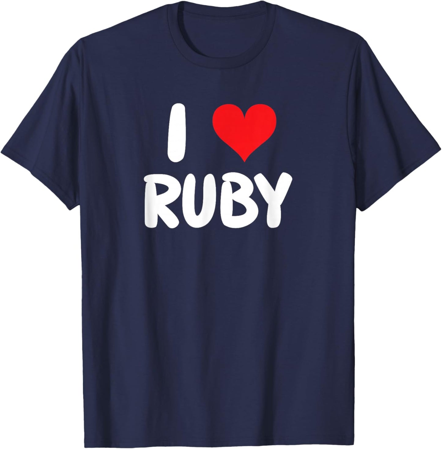 I Love Ruby - Heart - Name T-Shirt - T-Shirt | Navy
