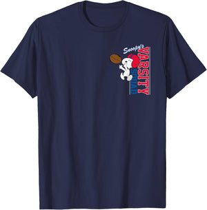 Peanuts - Snoopy's Football Varsity Squad T-Shirt - T-Shirt | Navy