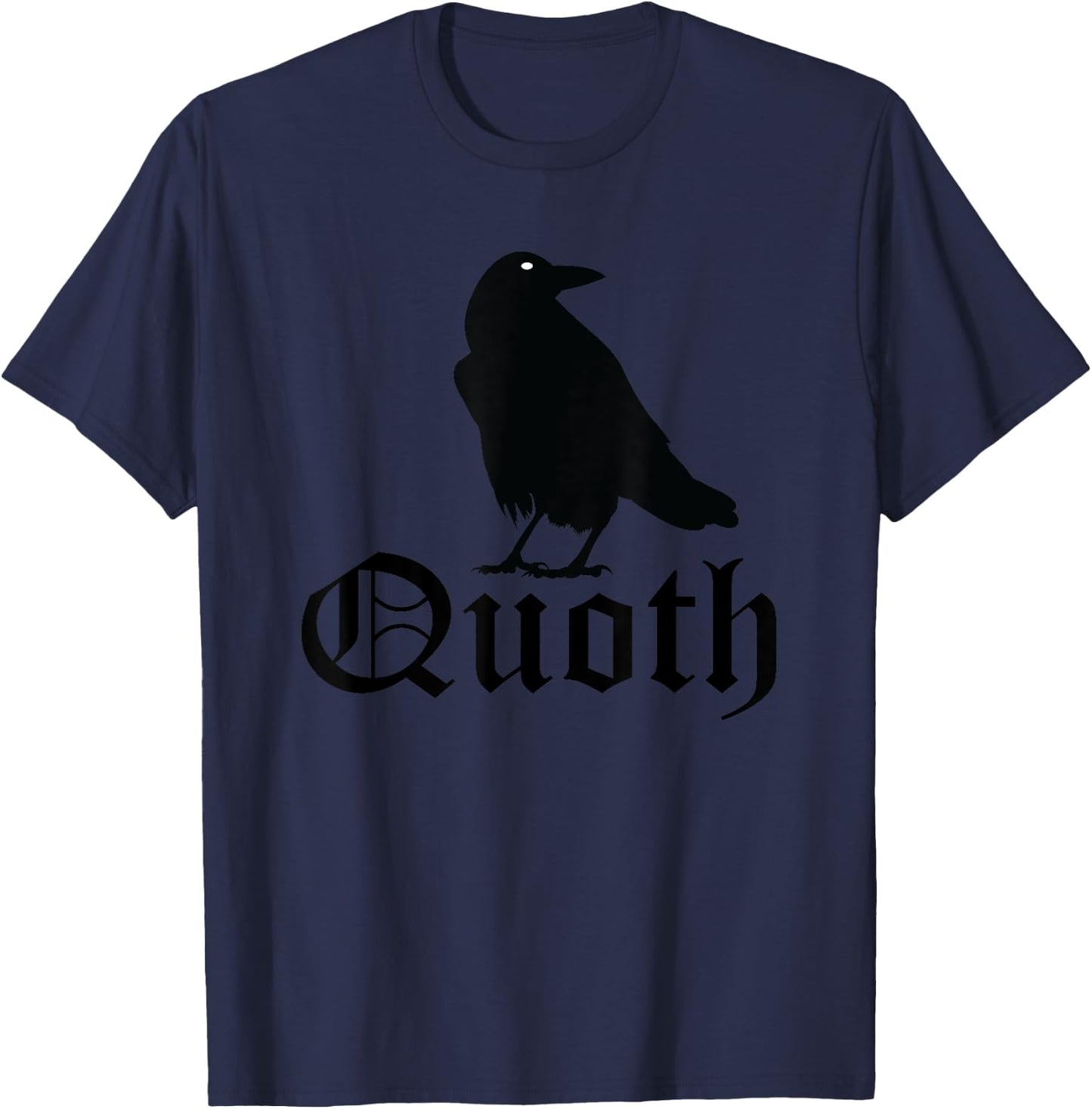 Edgar Allan Poe Quoth The Raven Nevermore T-Shirt - T-Shirt | Navy