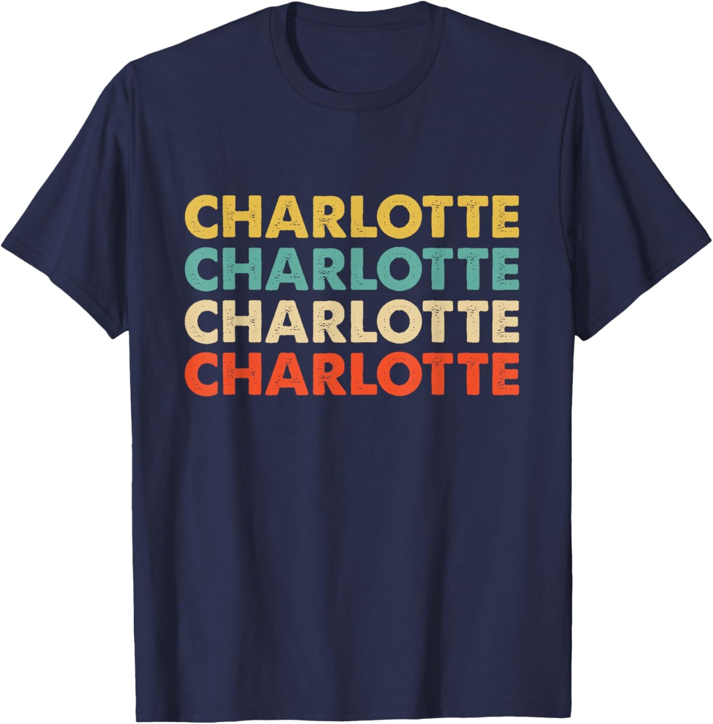 Charlotte Name T-Shirt - T-Shirt | Navy