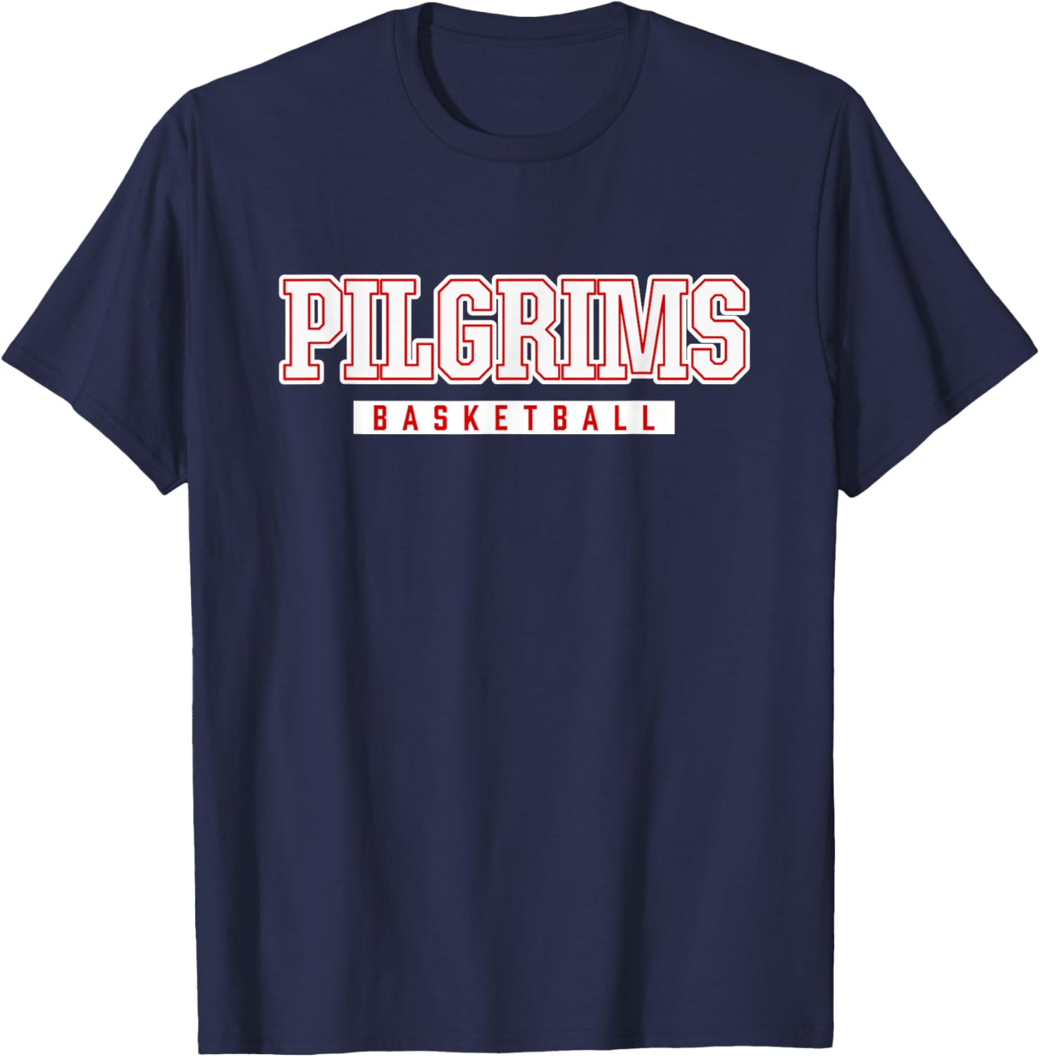 Pilgrims Basketball Plymouth High School T-Shirt - T-Shirt | Navy