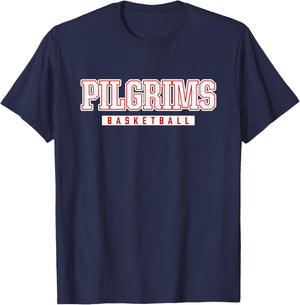 Pilgrims Basketball Plymouth High School T-Shirt - T-Shirt | Navy