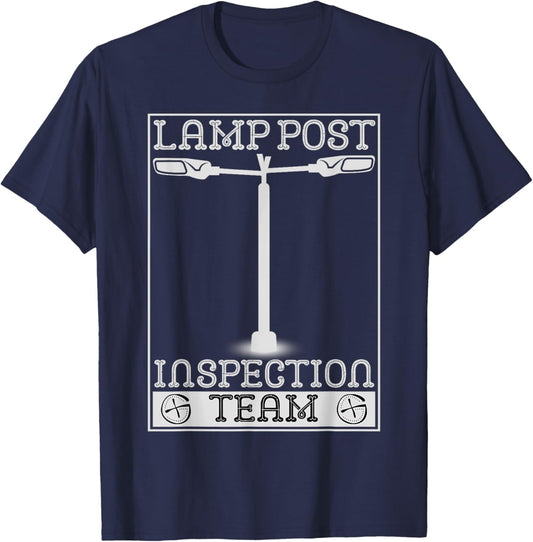 Lamp Post Inspection Team Funny Geocaching Geocache Lover T-Shirt - T-Shirt | Navy