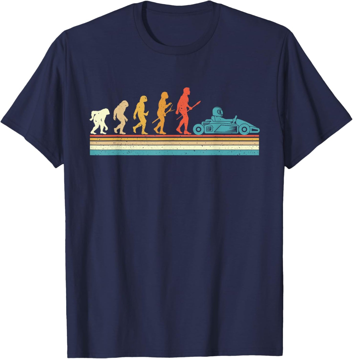 Retro Vintage Go Kart Driver - Racing Go Karting Lover T-Shirt - T-Shirt | Navy