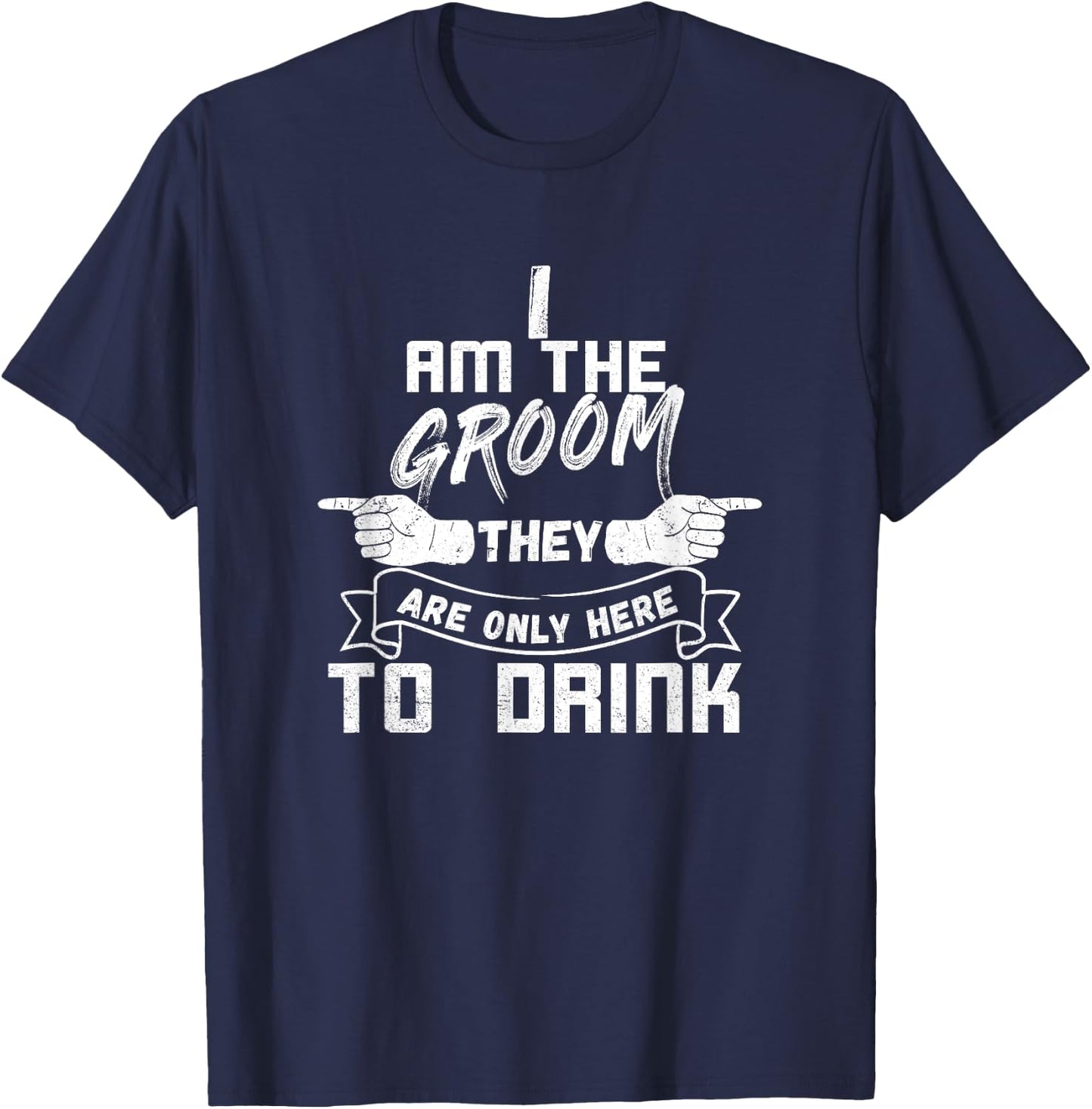 I am the groom matching set triple 1/3 Funny Bachelor Party T-Shirt - T-Shirt | Navy