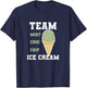 Team Mint Choc Chip Ice Cream Men Women Kids T-Shirt - T-Shirt | Navy