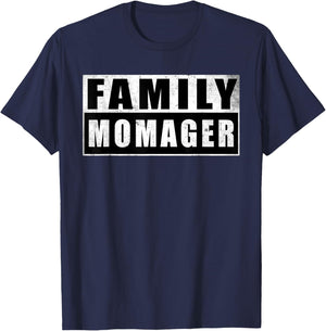 Family Momager Mother's Day Vintage T-Shirt - T-Shirt | Navy