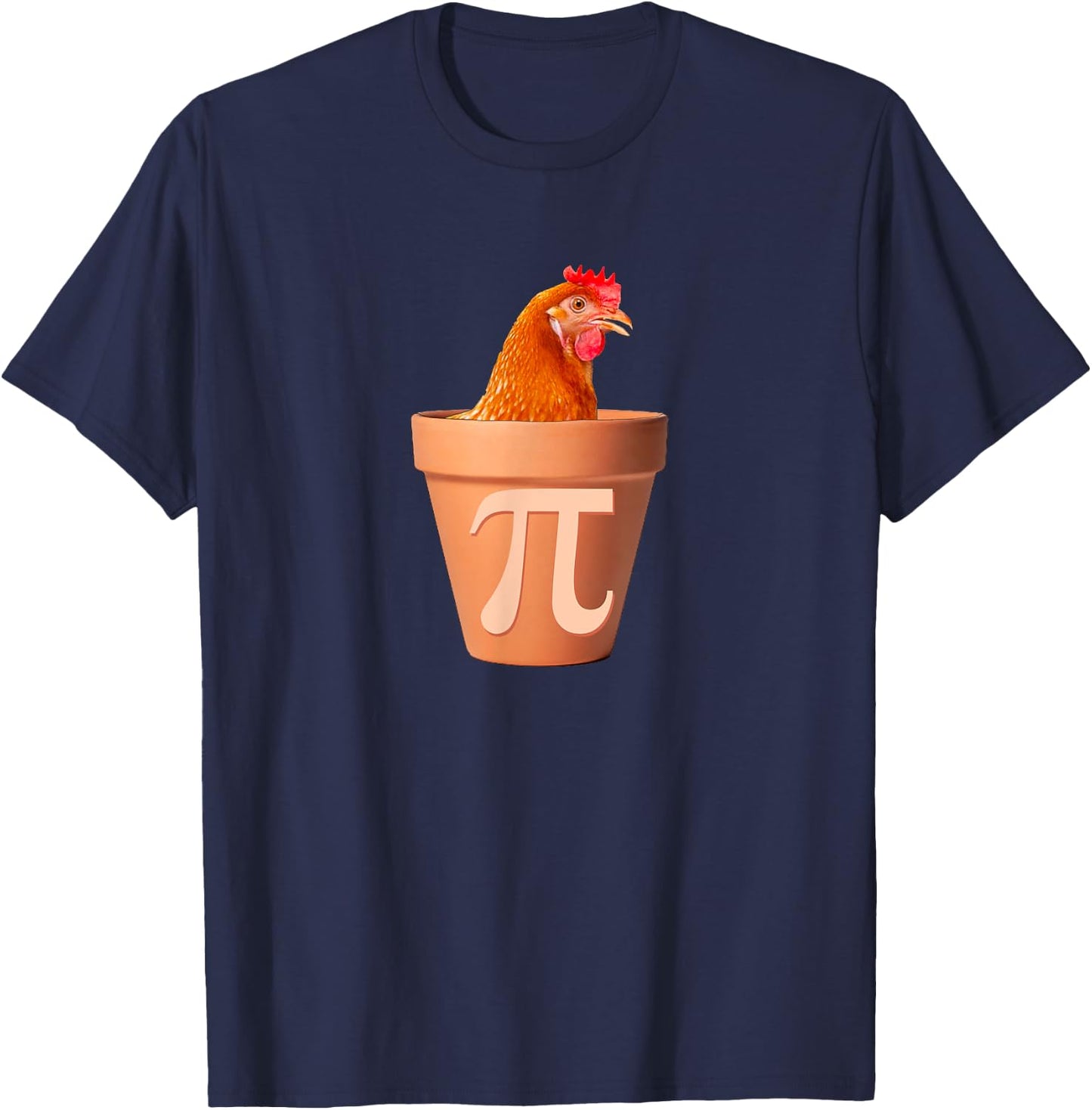 Chicken Pot Pi Funny Math Chicken Pot Pie Graphic Design T-Shirt - T-Shirt | Navy